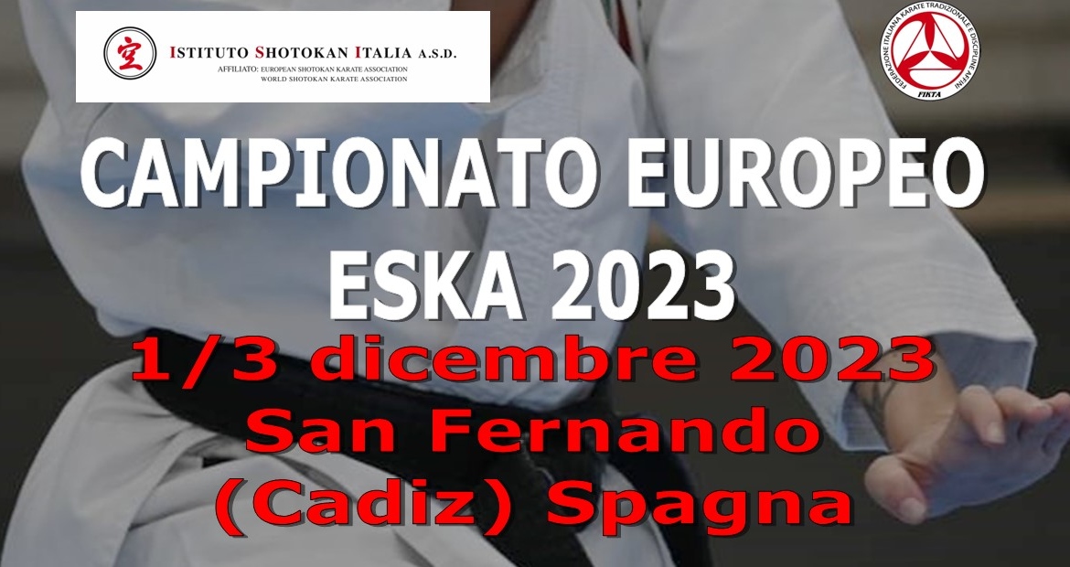 CAMPIONATO EUROPEO ESKA – Cadiz (Spagna) 1/3 dicembre 2023