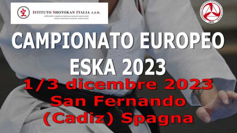 CAMPIONATO EUROPEO ESKA – Cadiz (Spagna) 1/3 dicembre 2023